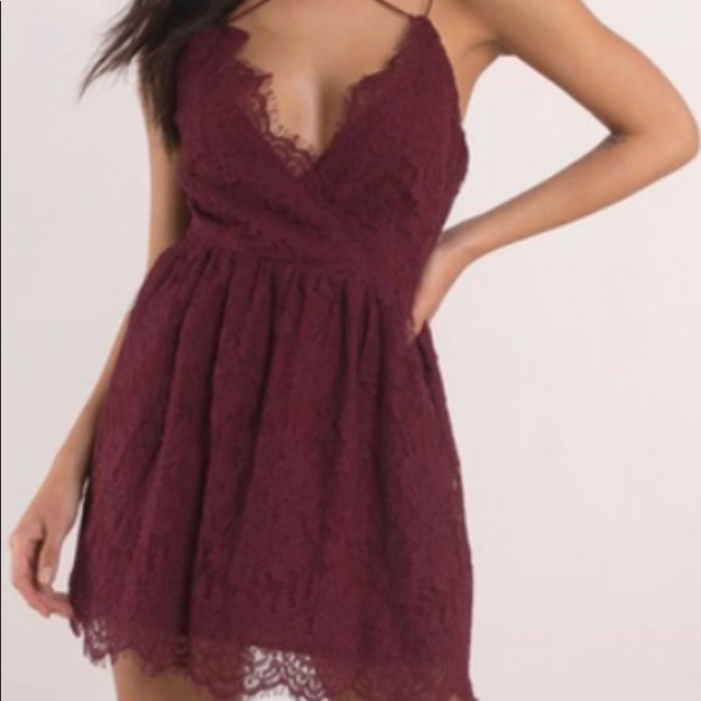 NWT TOBI Lace Burgundy Dress